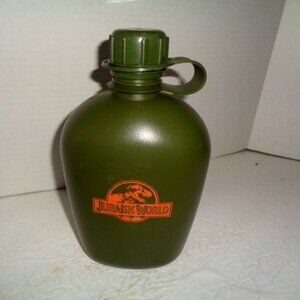Vintage Jurassic World Plastic Toy Canteen 8" Tall